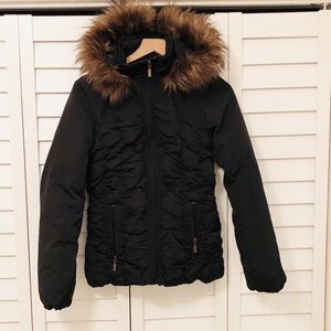 Nine West Down Coat with Faux Fur Hood